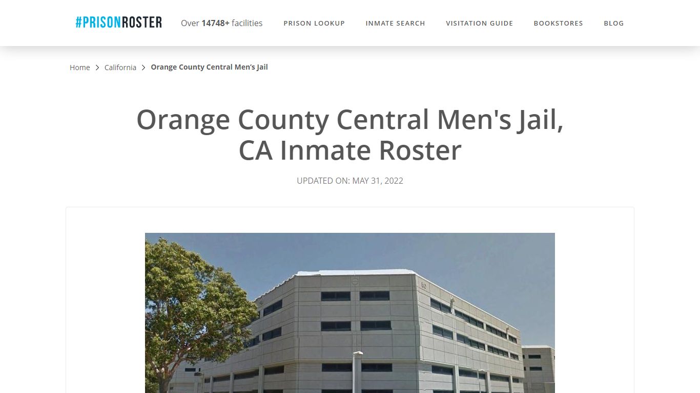 Orange County Central Men's Jail, CA Inmate Roster